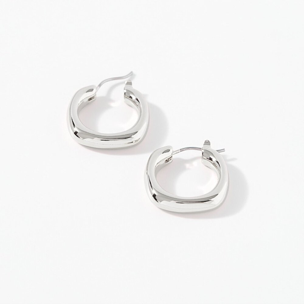 Simons square 2cm loops silver